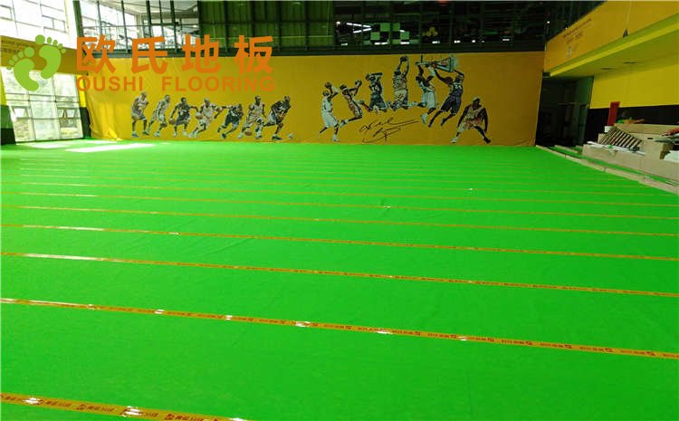 江蘇揚(yáng)州海蘭德瓊花籃球館木地板項(xiàng)目